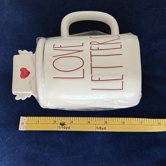 New Rae Dunn Love Letters Mug with Topper - Picture 4 of 6